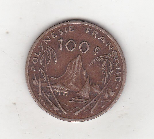 bnk mnd Polinezia Polinesia franceza 100 franci 1986