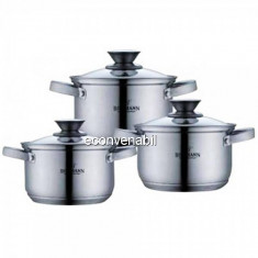 Set oale din inox cu capac 6 piese Bohmann BH0516 foto