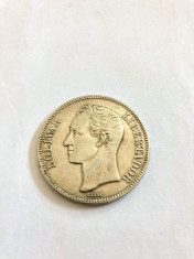 Moneda Argint BOLIVAR LIBERTADOR 1936 VENEZUELA 25 GR foto