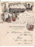 Polonia-Cracovia - litografie 1898, Circulata, Printata