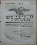 Cumpara ieftin Ziarul Buletin , gazeta oficiala a Principatului Valahiei , nr. 6 , 1841