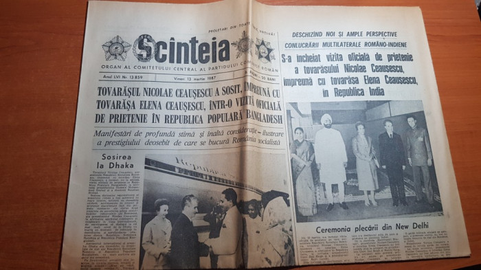 ziarul scanteia 13 martie 1987-articol si foto statiunea olanesti