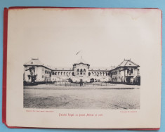 Expozitia 1906 Bucuresti - Palatul Regal cu geniul militar si civil - 17x13 cm foto