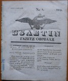 Ziarul Buletin , gazeta oficiala a Principatului Valahiei , nr. 1 , 1841