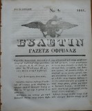 Cumpara ieftin Ziarul Buletin , gazeta oficiala a Principatului Valahiei , nr. 4 , 1841