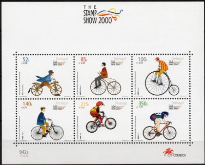 PORTUGALIA 2000, Biciclete, MNH foto