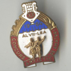 1964 Al VII lea CONCURS ARTISTIC DE AMATORI - Insigna SUPERBA & RARA - RPR