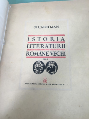 Istoria literaturii romane vechi - N.Cartojan Vol.I-II-III foto