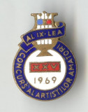 1969 Al IX lea CONCURS ARTISTIC DE AMATORI - Insigna SUPERBA &amp; RARA - RSR