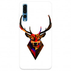 Husa silicon pentru Huawei P20 Pro, Geometric Tibetan Antelope foto