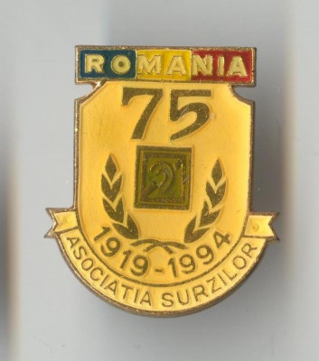ASOCIATIA SURZILOR DIN ROMANIA 1919-1994 - Insigna SUPERBA foto