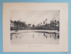 Expozitia 1906 Bucuresti - Vedere spre Poarta Principala - 17x13 cm foto