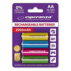 Acumulatori reincarcabili Esperanza 2000mAh, AA / R6, set 4 bucati foto