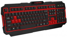 Tastatura Gaming Esperanza Shadow EGK202R, Iluminata, USB (Negru/Rosu) foto