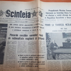 ziarul scanteia 27 februarie 1987-articol orasul bistrita si foto miercurea ciuc