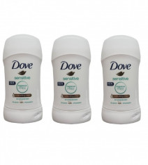 Set 3 x Deodorant Antiperspirant Stick 48h, Dove Sensitive, 40 ml foto