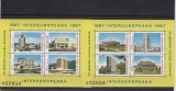 ROMANIA 1987 LP 1176 COLABORAREA CULTURAL ECONOMICA INTEREUROPEANA BLOCURI MNH, Nestampilat