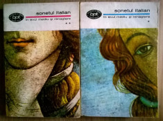 Sonetul italian in Evul Mediu si in Renastere {2 volume} foto