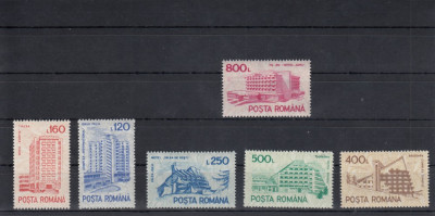 ROMANIA 1991 LP 1269 HOTELURI SI CABANE UZUALE IV SERIE MNH foto