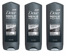 Set 3 x Gel De Dus Dove, Men+Care, Charcoal+Clay, 250 ml foto