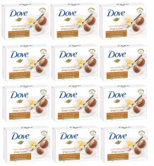 Set 12 x Sapun Solid Dove, Purely Pampering, Shea Butter &amp;amp; Warm Vanilla, 100 g foto