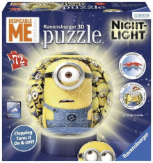 PUZZLE 3D MINIONS CU LUMINA 72, PIESE foto