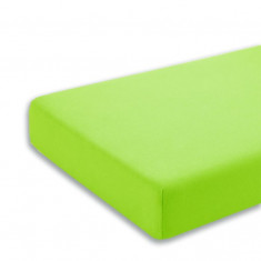 Cearceaf verde cu elastic pentru saltea 70 x 140 cm foto