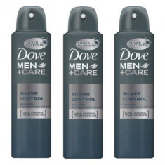 Set 3 x Deodorant Antiperspirant Spray 48h Dove Men+Care, Silver Control, 150 ml foto