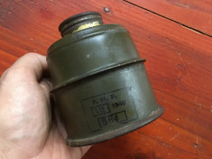 Vechi Filtru pentru masca de gaze perioada WWII ! foto