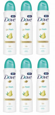 Set 6 x Deodorant Antiperspirant Spray 48h, Dove Go Fresh, Pear &amp;amp; Aloe, 150 ml foto