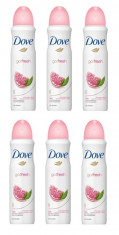 Set 6 x Deodorant Antiperspirant Spray 48h, Dove Go Fresh, Pomegranate, 150ml foto