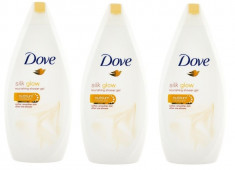 Set 3 x Gel De Dus Dove, Silk Glow, 250 ml foto