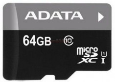 Card de memorie A-DATA Premier, microSDXC, 64GB, Clasa 10 foto