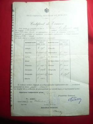Certificat de Examen - Diploma-in iunie 1904 ,numerotata foto