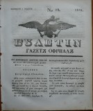 Cumpara ieftin Ziarul Buletin , gazeta oficiala a Principatului Valahiei , nr. 12 , 1841