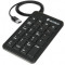 Tastatura numerica 4World Super Slim 10337, USB (Negru)