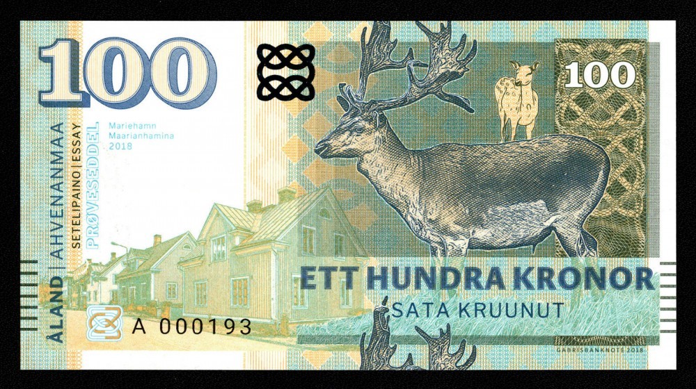 NOU : ALAND , FINLANDA = FANTASY NOTE = 100 KRONOR 2018 - UNC | arhiva ...