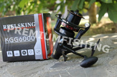 Mulineta Crap Caras Baracuda KGG 6000 Reelsking 14 Rulmenti Tambur Long Cast foto