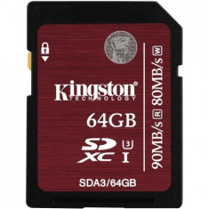 Resigilat: Kingston SDXC 64GB Class 10 UHS-I 90MB/s BK125022957-3 foto