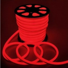 Rola Neon Flex Furtun Luminos Flexibil rosu 100m DSS foto