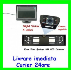 PACHET PROMO Monitor LCD 4,3&amp;quot; cu Camera Marsarier pe suport numar foto