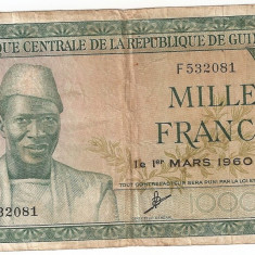 GUINEEA GUINEA 1000 FRANCS 1960 F