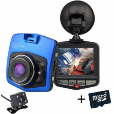 Camera auto Dubla iUni Dash 806, Full HD, 12Mpx, 2.5 Inch, 170 grade, Parking monitor, G senzor, Blue + Card 16GB Cadou MediaTech Power foto