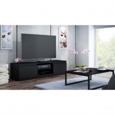Comoda TV pentru living, model RTV120, culoare negru foto