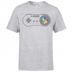 Tricou Nintendo Snes Controller Pad Mens Grey Marimea S foto