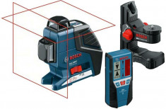 Nivela laser Bosch GLL 2-80 P + receptor laser LR 2 + suport universal BM 1 Expert Tools foto