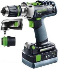 Masina de gaurit cu percutie, cu acumulator PDC 18/4 Li 5,2-Set QUADRIVE Festool Expert Tools foto