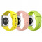 Set 3 buc Curele Apple Watch iUni 42 mm Silicon Vintage Rose, Yellow, Green MediaTech Power