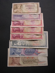 Lot 8 bancnote DIFERITE Iugoslavia foto