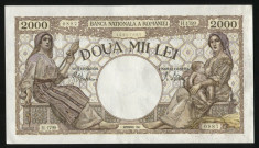 x241 ROMANIA 2000 LEI SEPTEMBRIE 1943 UNC foto